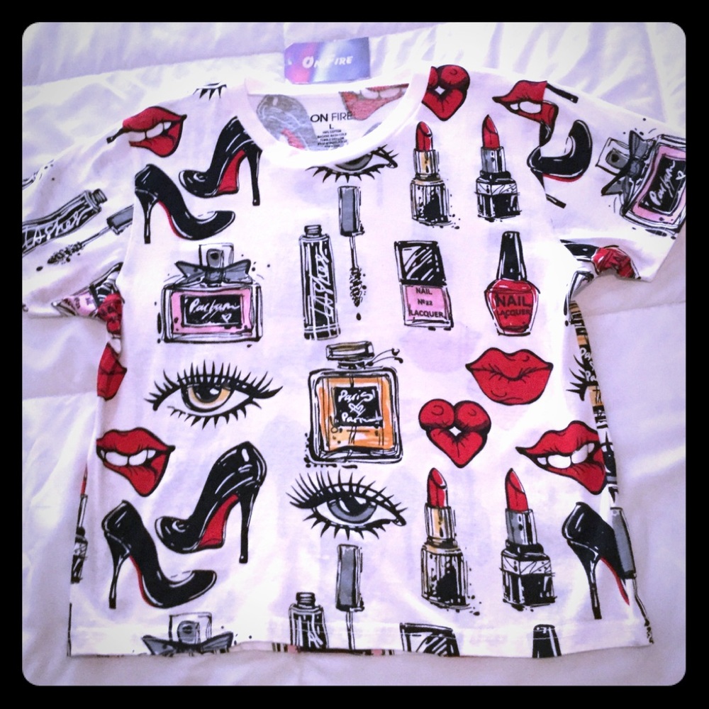 Graphic Tee Red Bottom Shoes